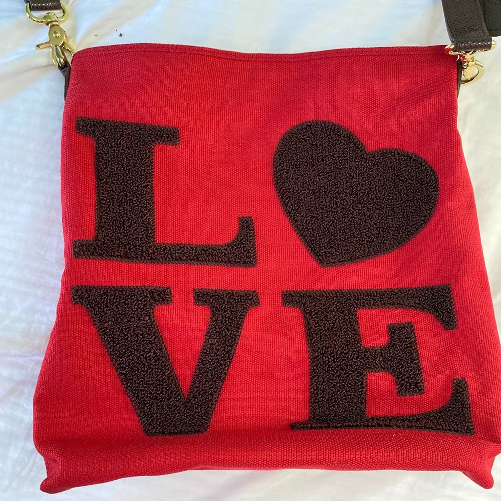 Love Moschino Red Canvas Crossbody Bag